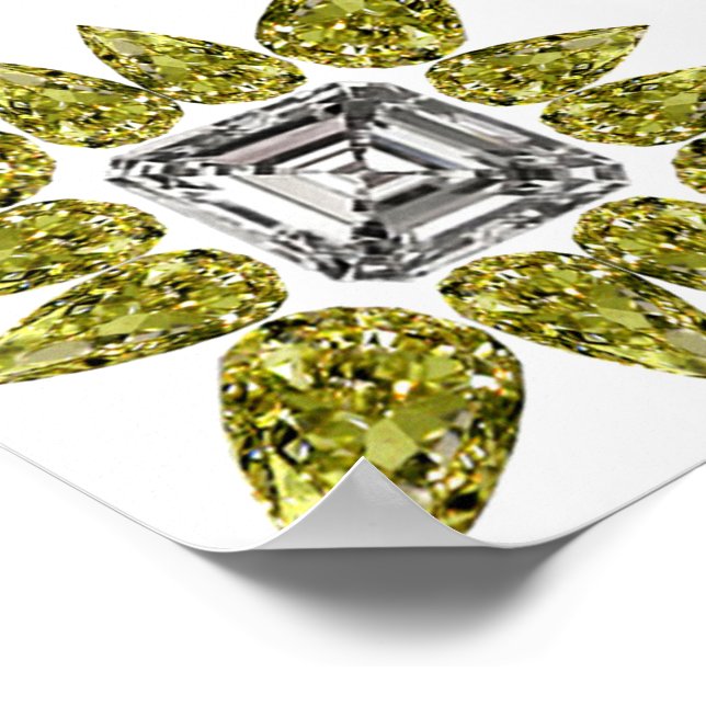 Póster Diamante de la pera amarilla (Esquina)