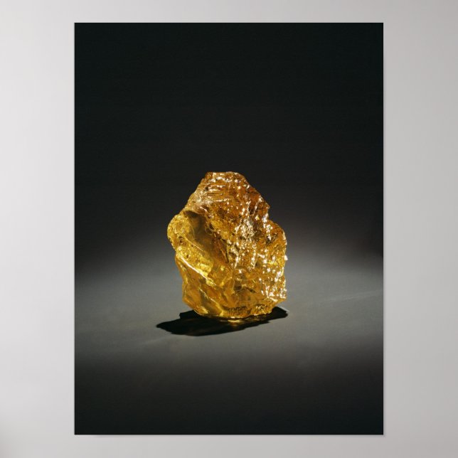 Póster Diamantes amarillos en bruto (Frente)