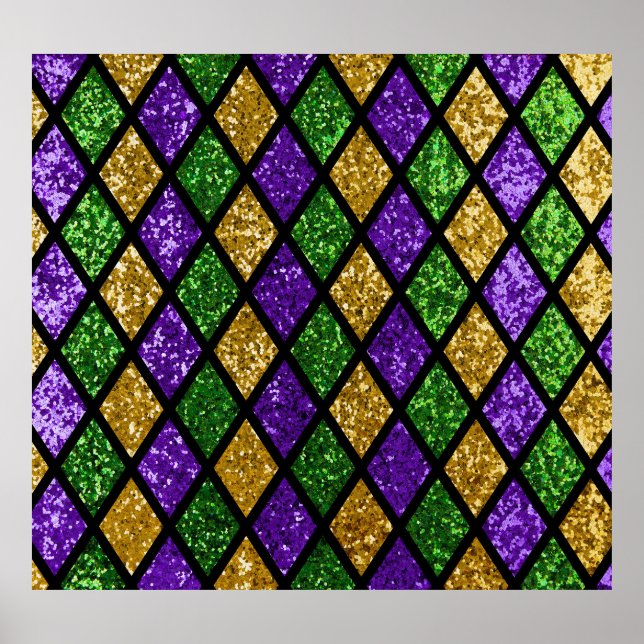 Póster Diamantes de las baldosas, fondo festivo (Frente)