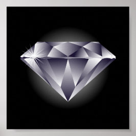 Póster Diamantes plateados 1307552490_Vector_Clipart negr