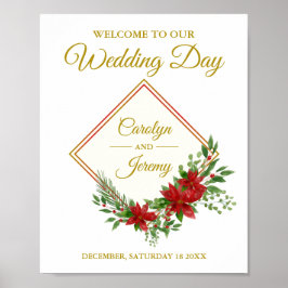 Póster Diamod & Poinsettias Christmas Inspired Wedding