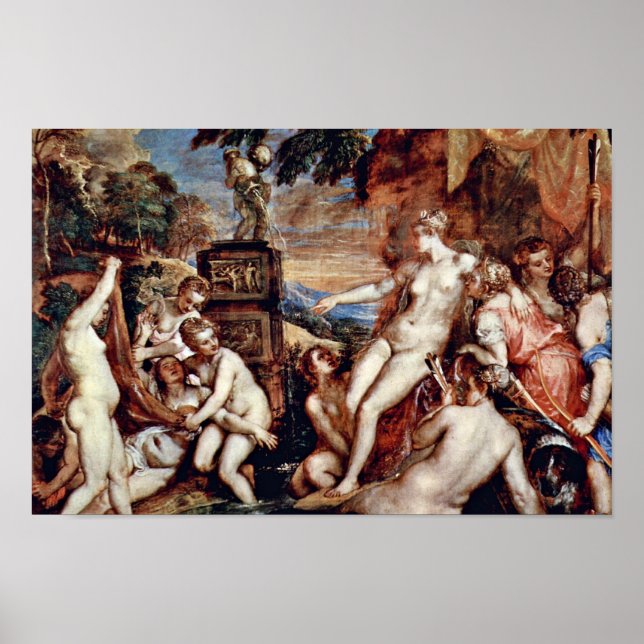 Póster Diana And Callisto By Tizian (Best Quality) (Frente)