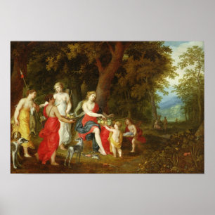 Póster Diana and Her Maidens, after the hunt, 1626