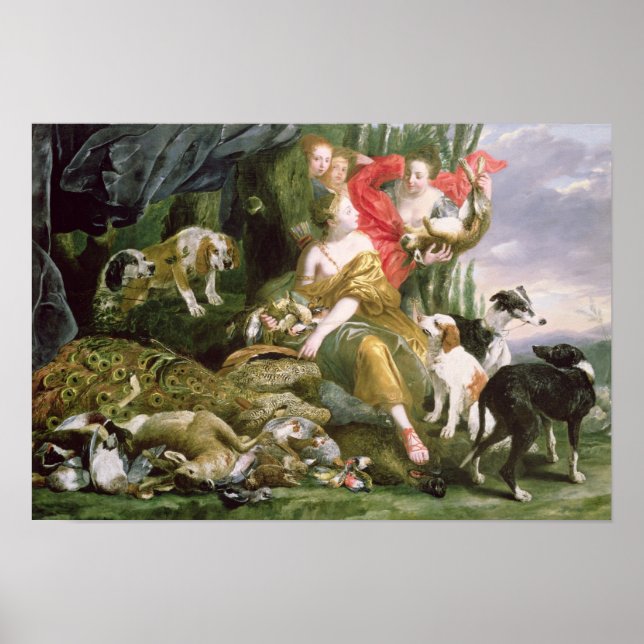 Póster Diana y sus doncellas después de la caza (Frente)