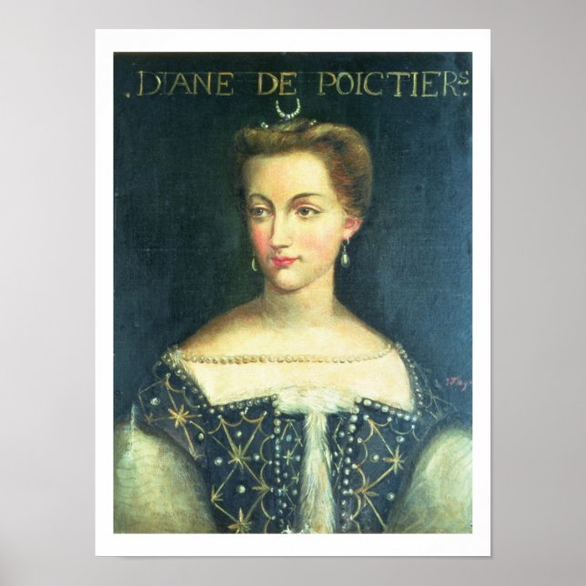 Póster Diane de Poitiers (aceite sobre lienzo) (Frente)