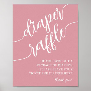 Póster Diaper Raffle Drop Off Chica Baby Shower