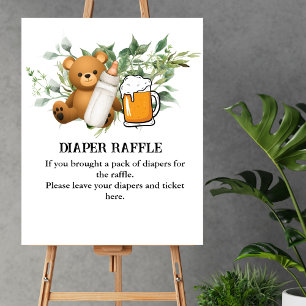 Póster Diaper Raffle Game un bebé es un tema de elaboraci