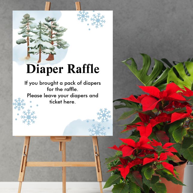 Póster Diaper Raffle Game Winter maravilloso copo de niev (Subido por el creador)