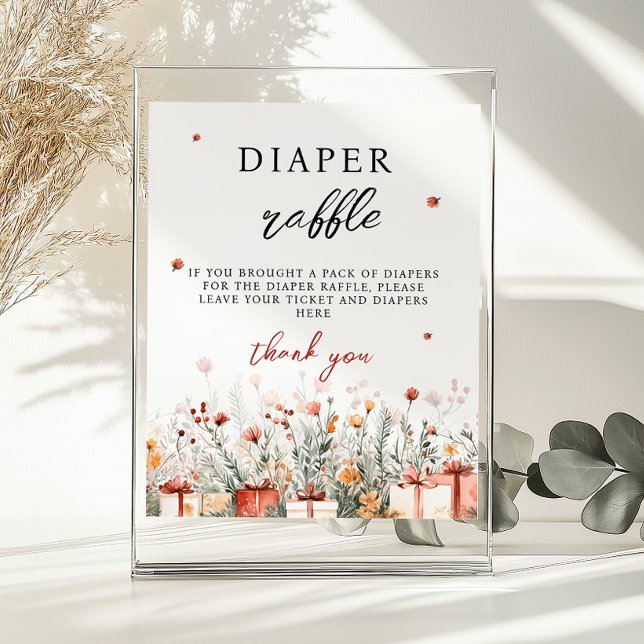 Póster Diaper Raffle Merry Little Baby Shower Game sign (Subido por el creador)