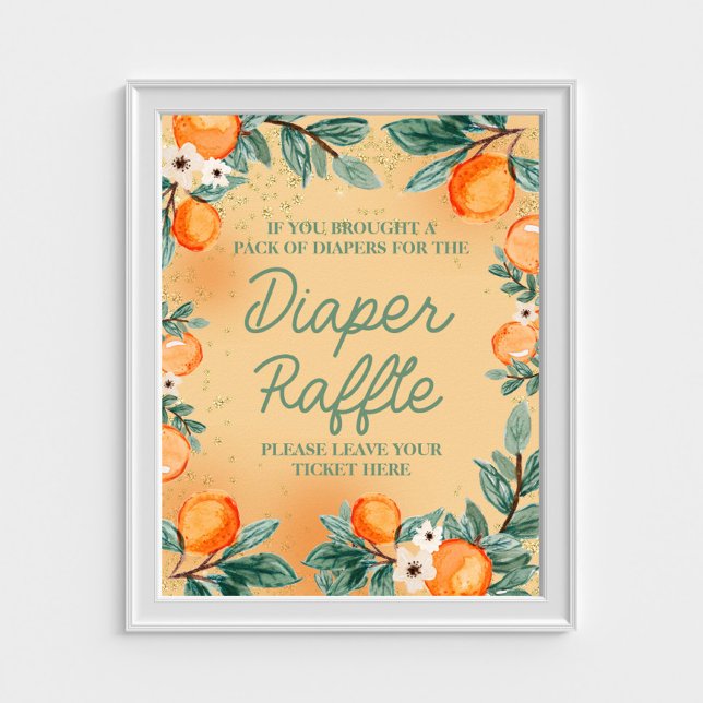 Póster Diaper Raffle, Naranja Cutie (Subido por el creador)
