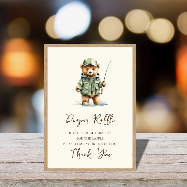 Póster Diaper Raffle Rótulo Un Pequeño Pescador Baby Show (Subido por el creador)