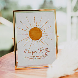 Póster Diaper Raffle Sunshine Baby Shower
