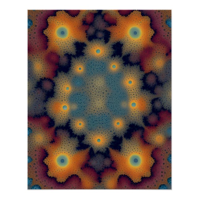 Póster Diapositiva de espuma cósmica fractal (Anverso)