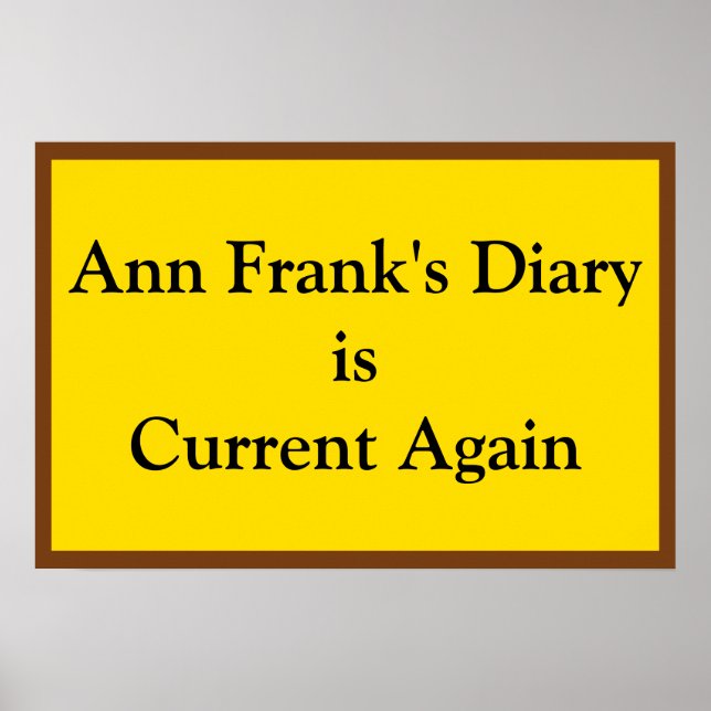 Póster Diario actual de Ann Frank (Frente)