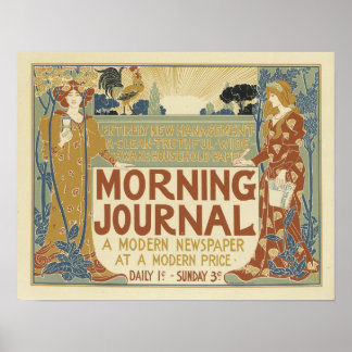 Póster Diario De La Mañana A Periódico Moderno