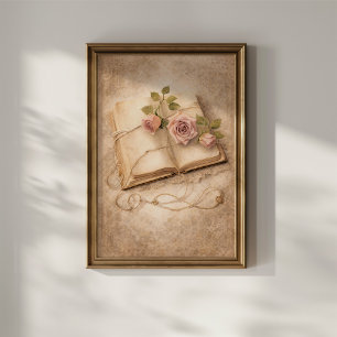 Póster Diario de Rosa Vintage