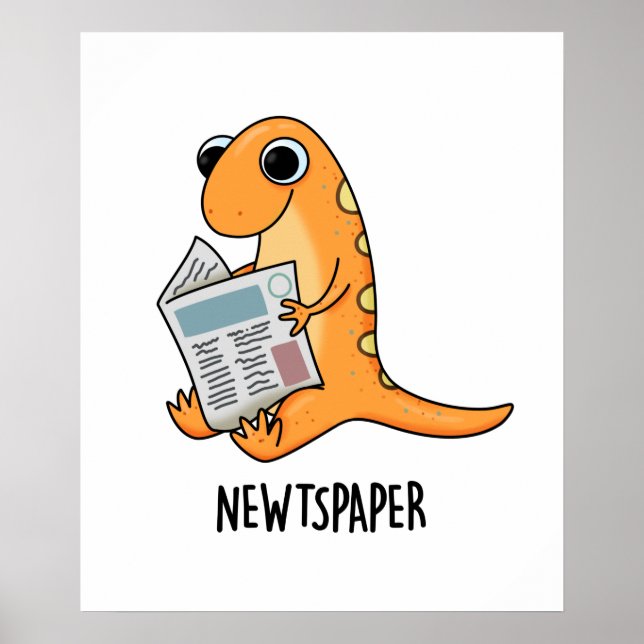 Póster Diario Funny Newt Pun (Frente)