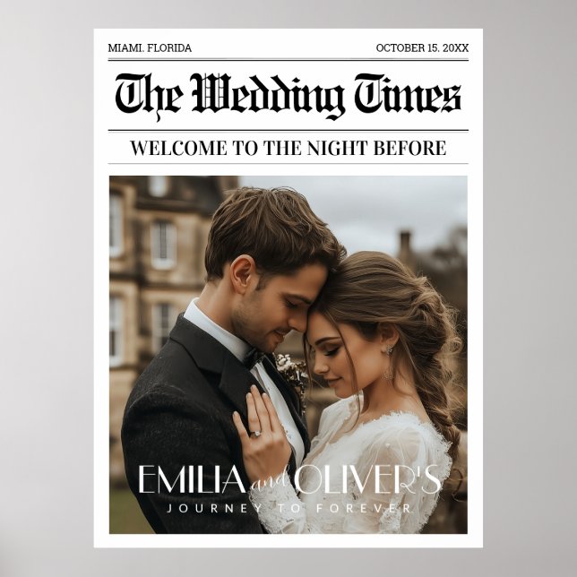 Póster Diario La Noche Antes Del Cartel De Bienvenida Del (Frente)