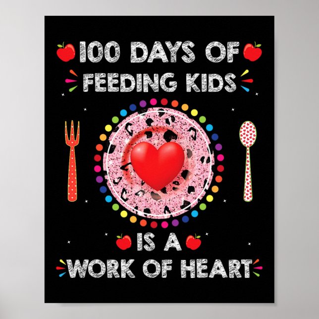 Póster Días De Almuerzo Escolar Dama Para El Almuerzo Dam (Frente)