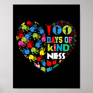 Póster Días De Amabilidad Ness Divertido 100 Días De Trat