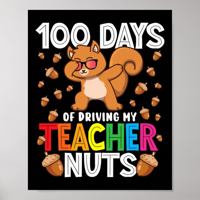 Póster Días De Conducir A Mi Maestra Nueces Dabbing Squir (Frente)