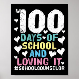 Póster Días De Consejero Escolar 100 Día De Colegio
