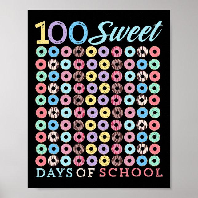Póster Días De Escolar En El 100° Día De Dulce Escolar (Frente)