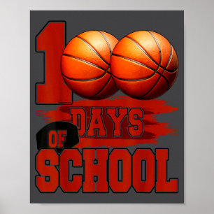 Póster Días de Escuela Baloncesto 100 100º Día de la Escu