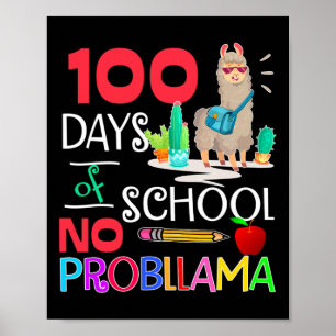 Póster Días De Escuela No Hay Probllama Llama Chicas