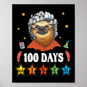 Póster Días De Escuela Vestimenta Para Mujeres De 100 Año