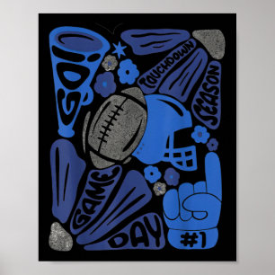 Póster Días de Juego Temporada de Touchdown Fútbol Fútbol
