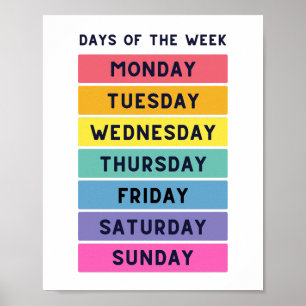 Póster Días de la Semana de la Educación Escolar