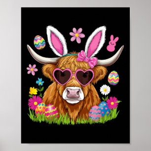 Póster Días de Pascua Vaca Cute Pascua Granjero Mujeres A