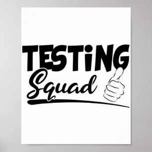 Póster Días De Prueba De Exámenes Graciosos De Squad Para