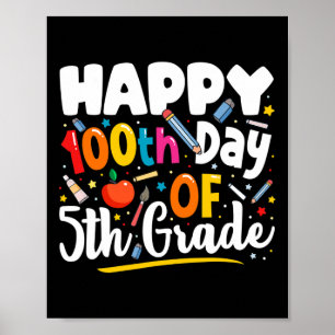 Póster Días De Regalo De Maestros Escolares 100° Día De Q
