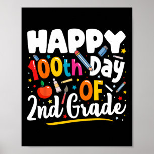 Póster Días De Regalo De Maestros Escolares 100° Día De S