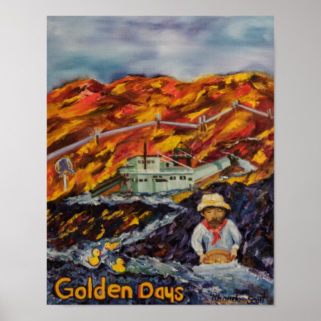 Póster Días dorados, Fairbanks Alaska (Frente)