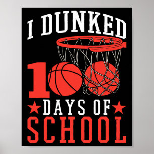 Póster Días Escolares De Niños De Baloncesto