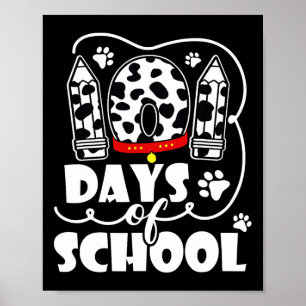 Póster Días Escolares De Perro Dalmatiano 100 Días Niños