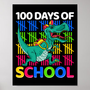 Póster Días Escolares Divertidos Dinosaurios Profesores N