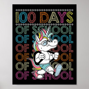 Póster Días escolares Felices 100 días