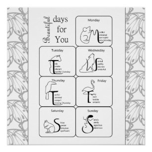 Póster Días hermosos para ti en tu semana de miel