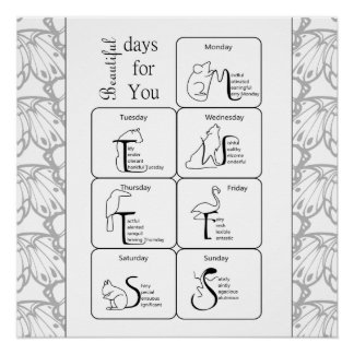Póster Días hermosos para ti en tu semana de miel