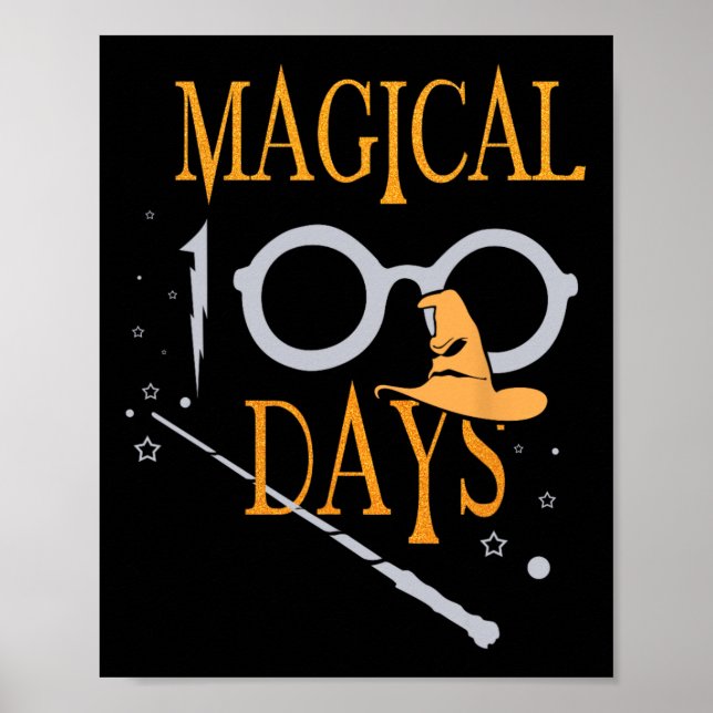 Póster Días mágicos de los estudiantes de 100 días de cla (Frente)