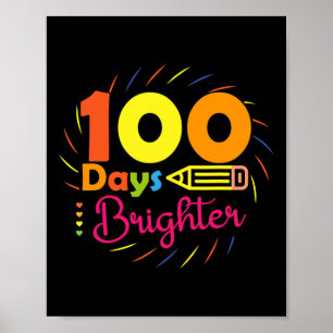 Póster Días Más Brillantes - 100 Días De Estudiante Escol