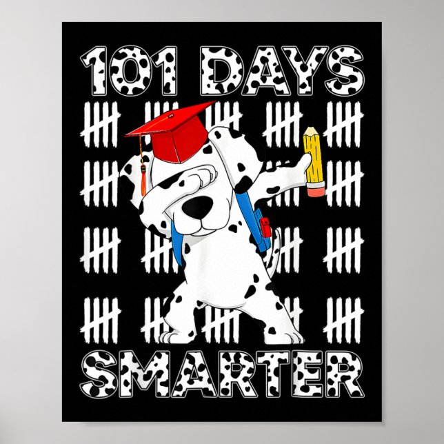 Póster Días más inteligentes: 100° día escolar 100 para n (Frente)