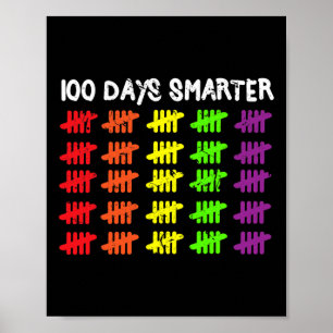 Póster Días Más Inteligentes Contando Hash Marcan Días Es