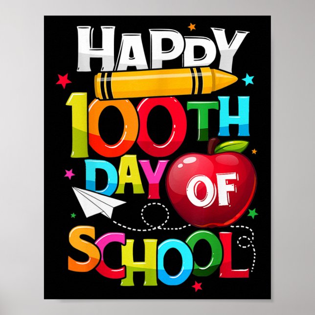Póster Días más inteligentes: feliz 100° día del profesor (Frente)