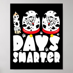 Póster Días Más Inteligentes Perro Dalmatiano 100 Días De
