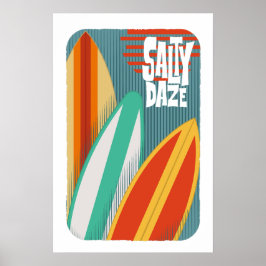 Póster Días Salados de Surf